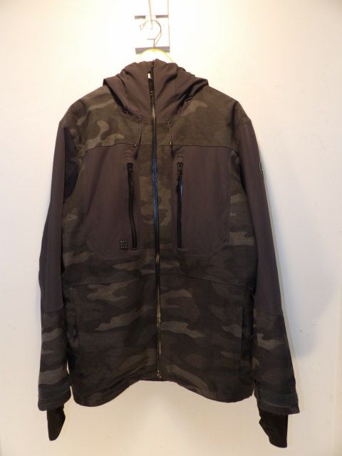 Mens Quiksilver Size Large Grey Jacket - Grey Camo