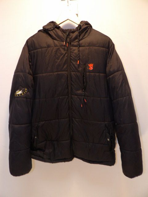 Mens Stoked Size Large Black Puffy Jacket - Black