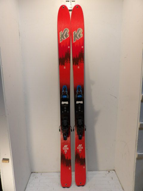 2017 Mens K2 Wayback Salamon shift w/ 104 Size 184cm Downhill Skis - Red