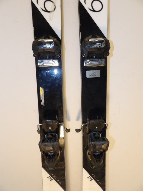 Mens Kastle MX 99 w/ Attack Size 176cm Downhill Skis - Black / White