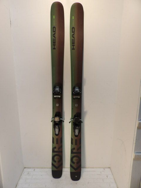 Mens Head Kore 105 w/ Griffon Size 177cm Downhill Skis - Green / Brown