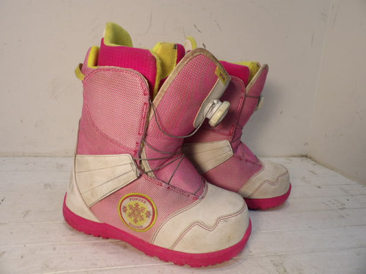 Youth Burton Zipline BOA Size 5K Boots - Pink / White