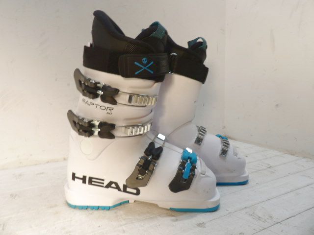 Youth Head Size 24.5 Raptor 65 Kids Boots - White / Blue