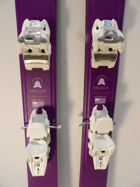 Womens dps Pagoda 106 w/ Marker Squire  Size 155cm Downhill Skis - Purple