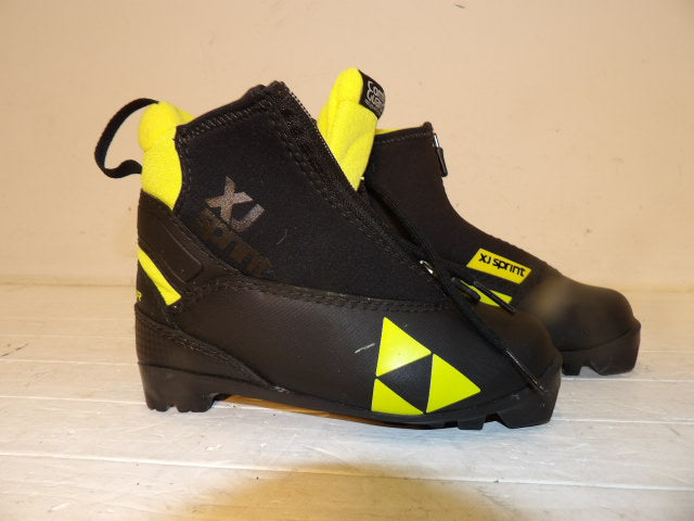 Youth Fischer Nordic Boots - Size 29 - Black / Yellow