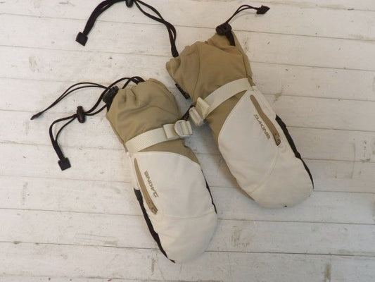 Women's DaKine Gor-Tex Size Small White Gloves - Tan