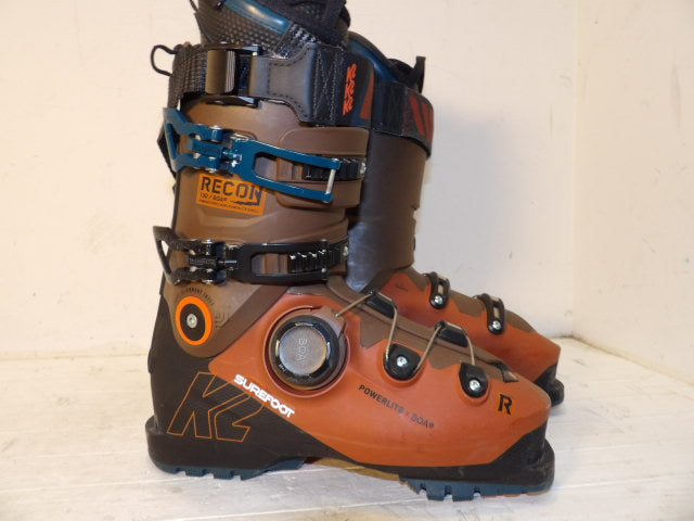 Mens K2 Recon 130  Size 26.5 Downhill Boots - Brown / Black