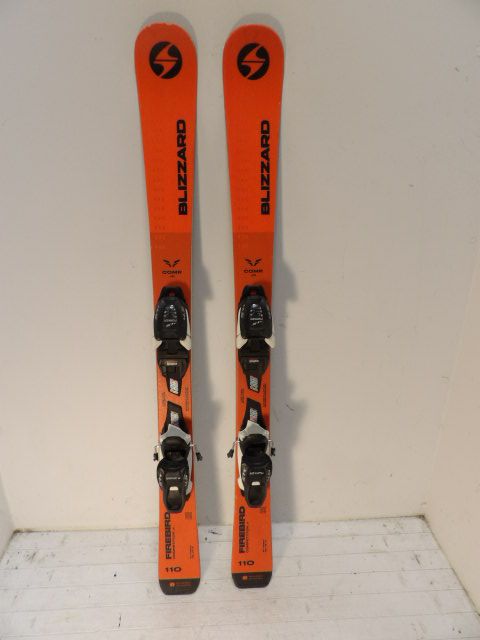 Youth Blizzard Firebird Size 110cm Kids Skis - Orange