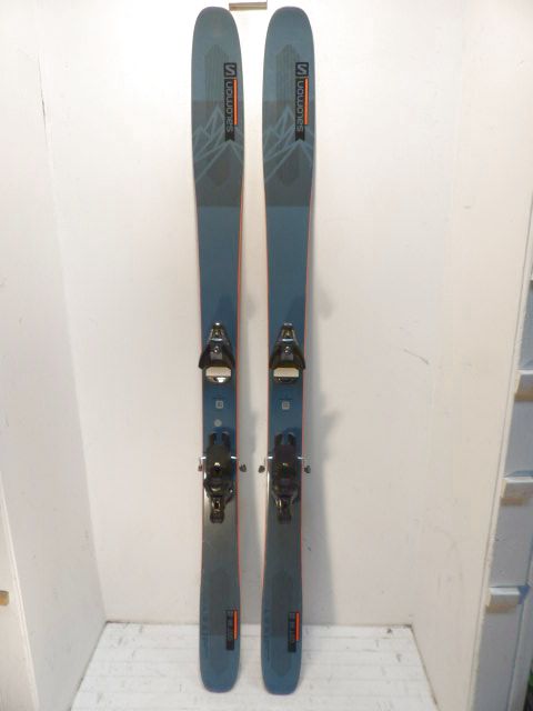 Mens Salomon QST 98 w/ STH 13 Size 183cm Downhill Skis - Blue / Orange