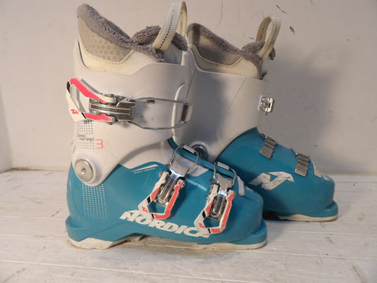 Youth Nordica Size 20.5 Speed Kids Boots - Teal / White
