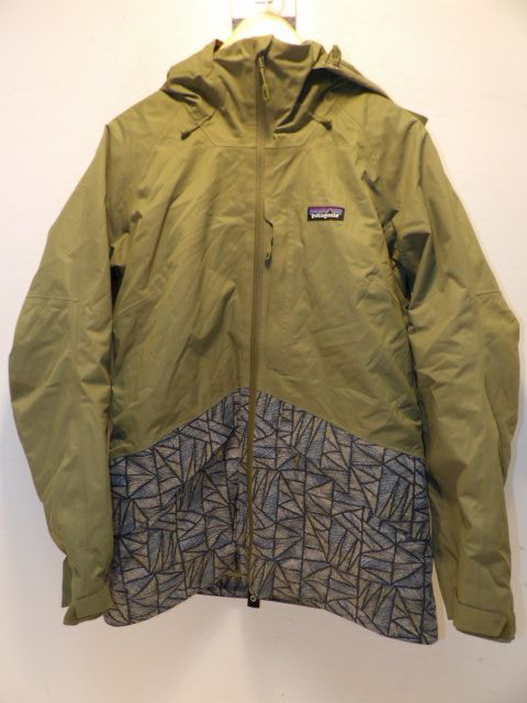 Women's Patagonia Size Medium Green Jacket - Green / Blue Pattern
