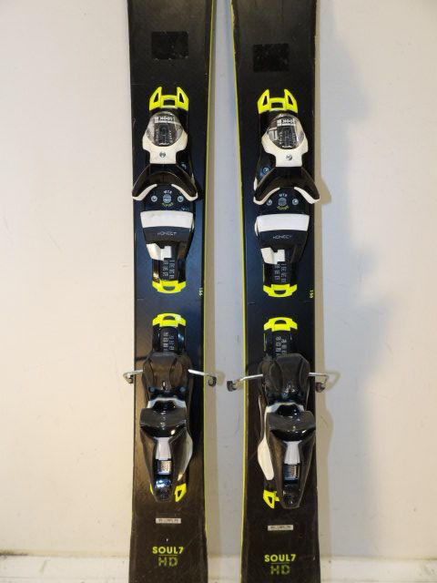 Mens Rossignol Soul 7 w/ Look Dual Size 156cm Downhill Skis - Black / Yello