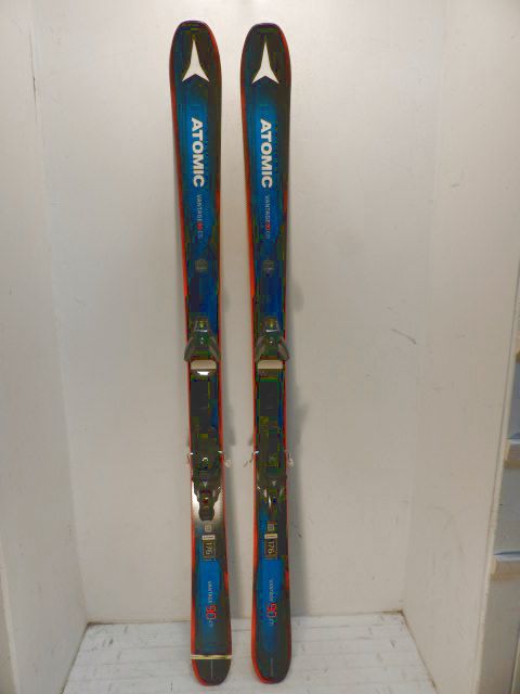 Mens Atomic Vantage 90 w/ STH 13  Size 176cm Downhill Skis - Blue / Orange