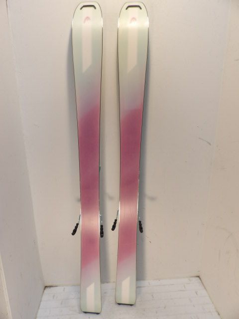 Womens Head Great Joy w/ Attack Size 163cm Downhill Skis - Purple / Green
