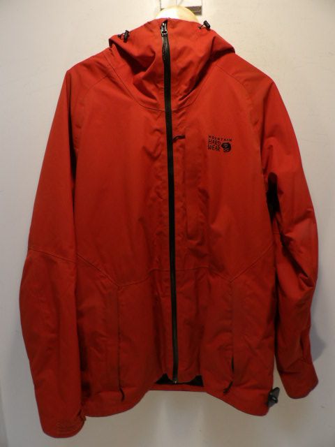 Mens Mountain Hardwear Shell Size Large Orange Jacket - Orange