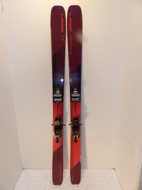 Mens Elan Rip Stick 94 w/  Size 162cm Downhill Skis - Maroon