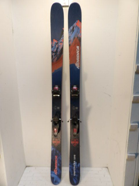 Mens Nordica Enforcer 100 w/ Marker Size 186cm Downhill Skis - Blue / Red