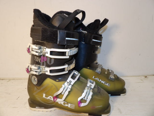 Womens Lange SX 80 Size 24.5 Downhill Boots - Black / Yellow