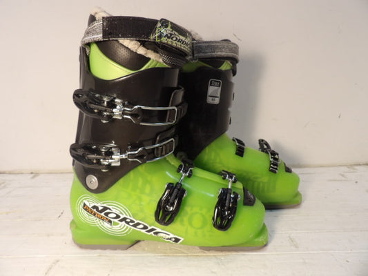 Youth Nordica Size 25.5 Kids Boots - Green