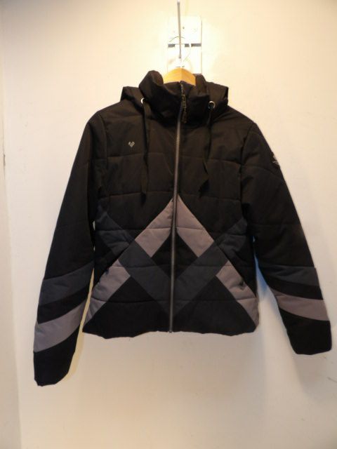 Women's Obermeyer Size 4 Black Jacket - Black / Grey