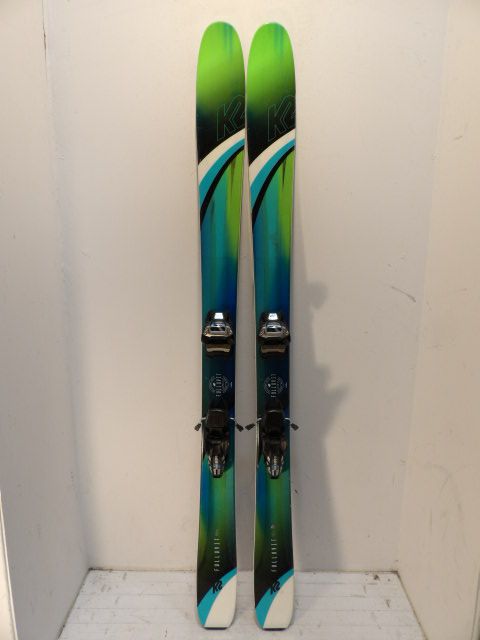 Womens K2 FulLuvit Marker Griffon w/ 95ti Size 163cm Downhill Skis - Blue