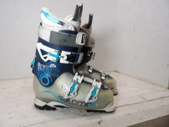 Womens Salomon Quest Size 24.5 Downhill Boots - Clear / Blue