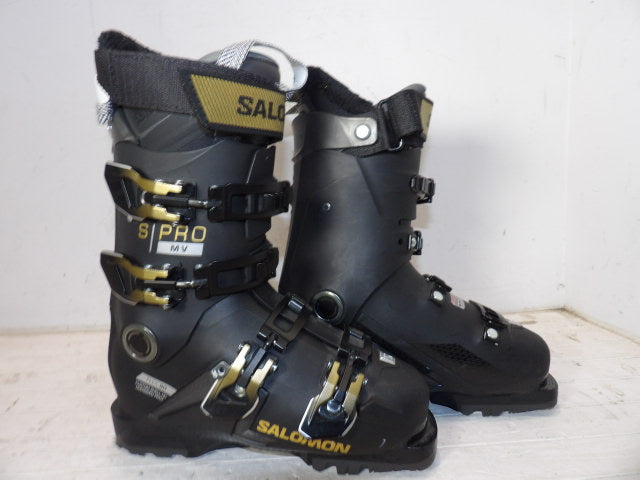Womens Salomon S Pro 90 Size 23.5 Downhill Boots - Black / Gold