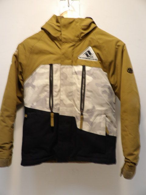 Youth 686 Large Tan Jacket - Tan / Snow Camo / Black
