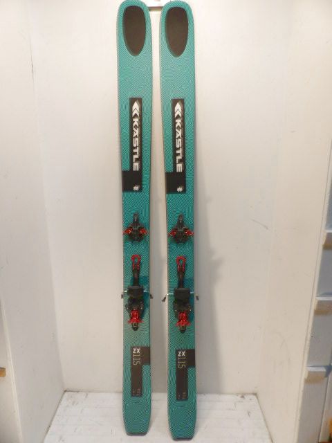 Mens Kastle ZX 115 w/ Kingpin  Size 186cm Downhill Skis - Teal / Black