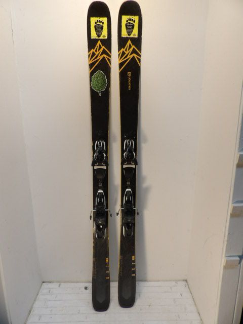 Mens Salomon QST 92 w/ Salomon Z11 GW Size 177cm Downhill Skis - Black / Orange