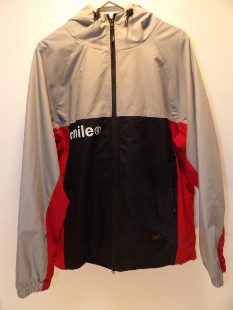 Mens qmile Shell Size Large Black Jacket - Black / Gey / Red