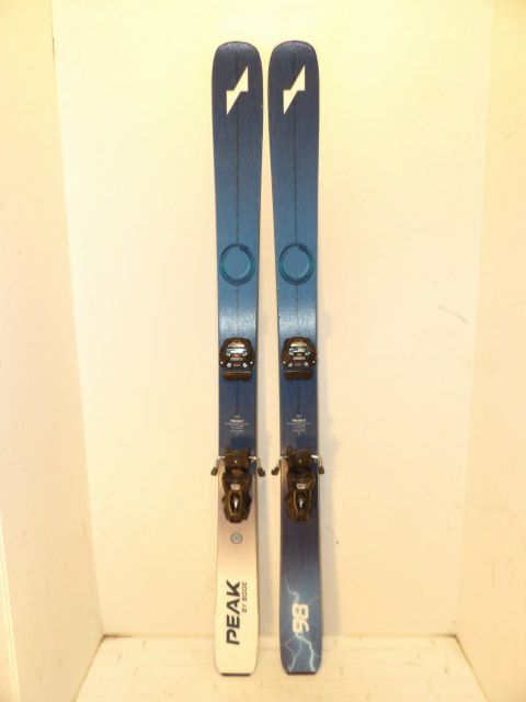 Mens Peak 98 w/ Attack 11 Size 160cm Downhill Skis - Blue