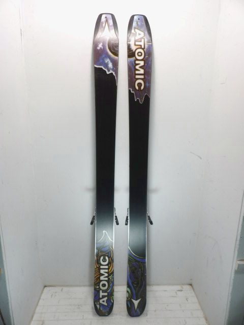 Mens Atomic Bent 100 w/ Strive 13 Size 172cm Downhill Skis - Silver / Green