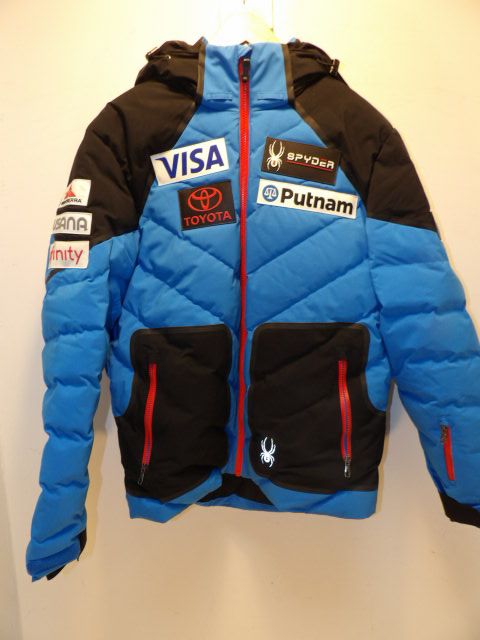 Mens Spyder Size Medium Blue Jacket - Race Jacket