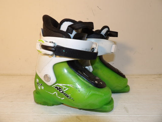 Youth Nordica Size 17.0 Kids Boots - Green