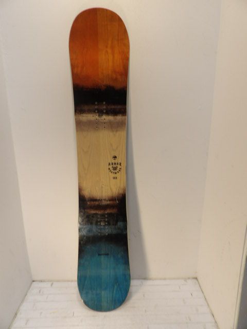 Mens Arbor Westmark Size 153cm Snowboard - Wood / Blue / Orange