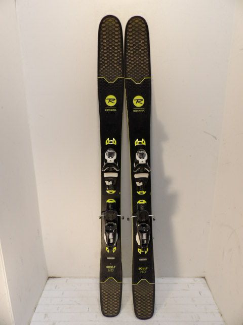 Mens Rossignol Soul 7 w/ Look Dual Size 156cm Downhill Skis - Black / Yello