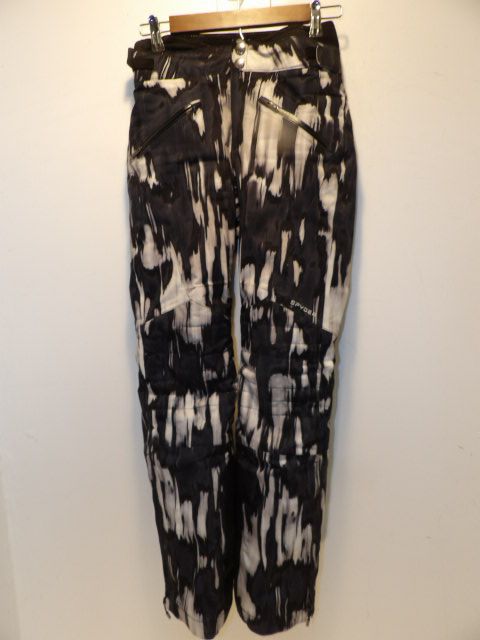 Women's Spyder Size 2 Black Pants - Black / White