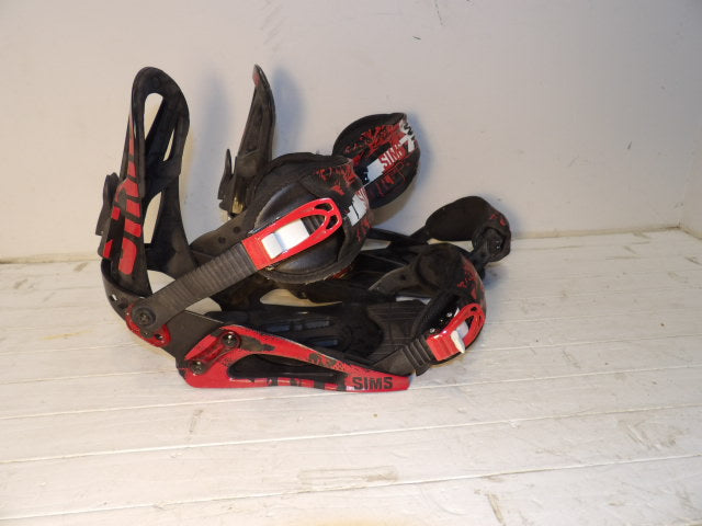 Men's Sims Size L Bindings - Black/Red