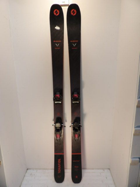 Mens Blizzard Bonafide 97 w/ Griffon Size 183cm Downhill Skis - Grey / Red