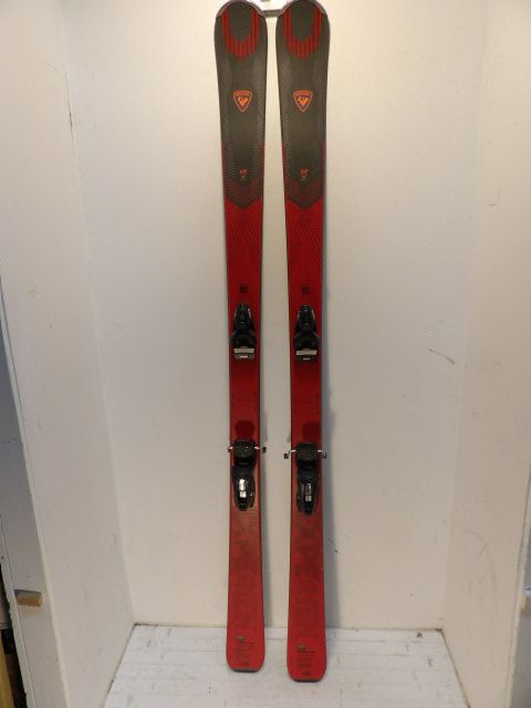 Mens Rossignol EXP 86 Look  Size 185cm Downhill Skis - Red / Grey