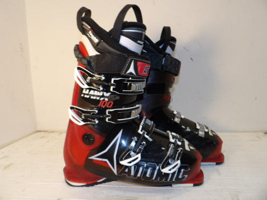 Mens Atomic Hawx 100 Size 27.5 Downhill Boots - Red / Black