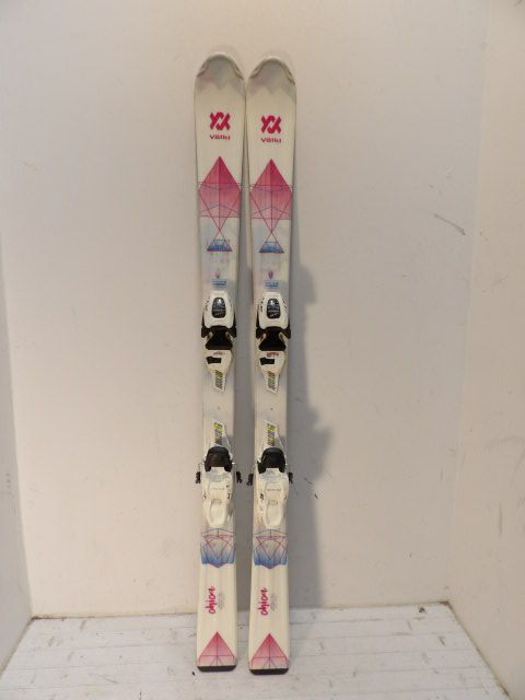 Youth Volkl Chica w/ GW Size 130cm Downhill Skis - White