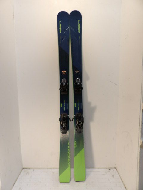 Mens Elan Wingman 86 TI w/ AM12 Size 166cm Downhill Skis - Blue Green