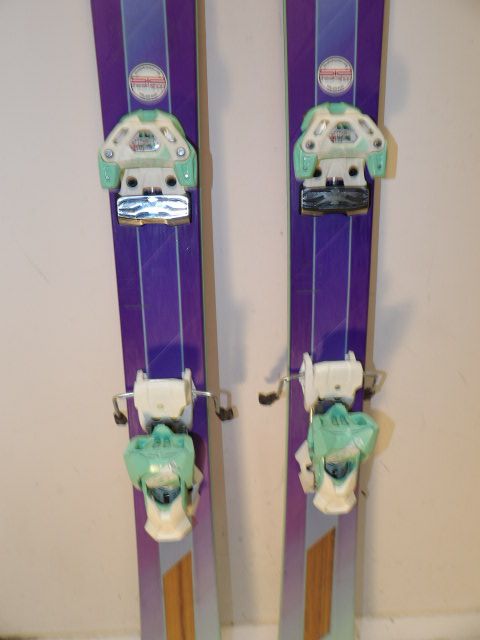 Womens Head Great Joy w/ Attack Size 163cm Downhill Skis - Purple / Green