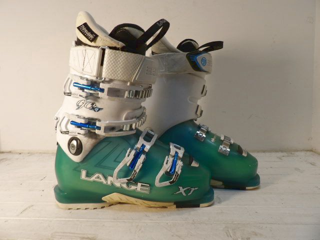 Womens Lange XT Size 24.5 Downhill Boots - Green / White