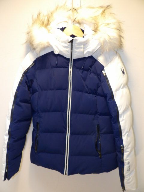 Women's Spyder Size 8 Blue Jacket - Blue / White