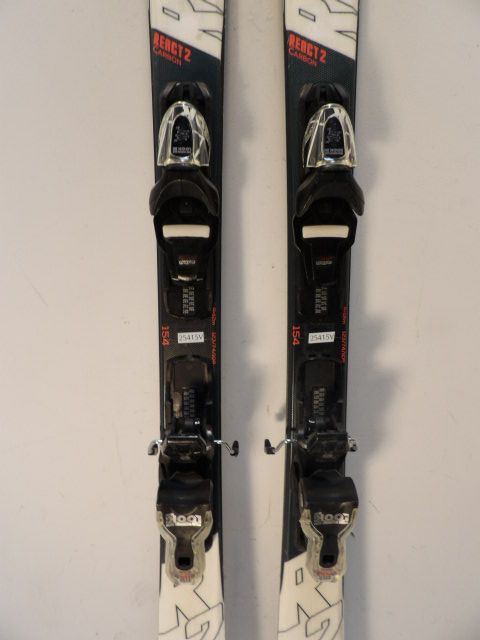 Womens Rossignol React 2 w/ Look GW Size 154cm Downhill Skis - White