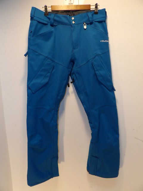 Men's Volcom Cargo Size Medium Blue Pants - Blue