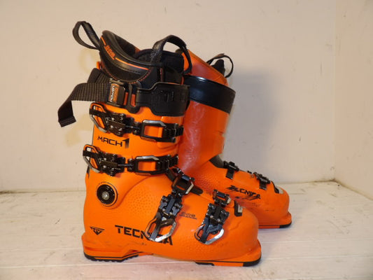 Men's Tecnica Mach 1 130 Size 25.5 Downhill Boots - Orange